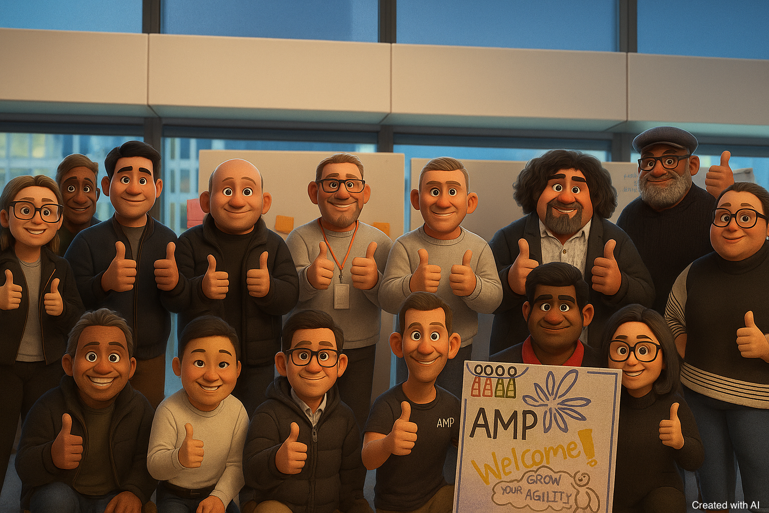 The AMP Security Risk and Compliance Team - Picture created with AI
